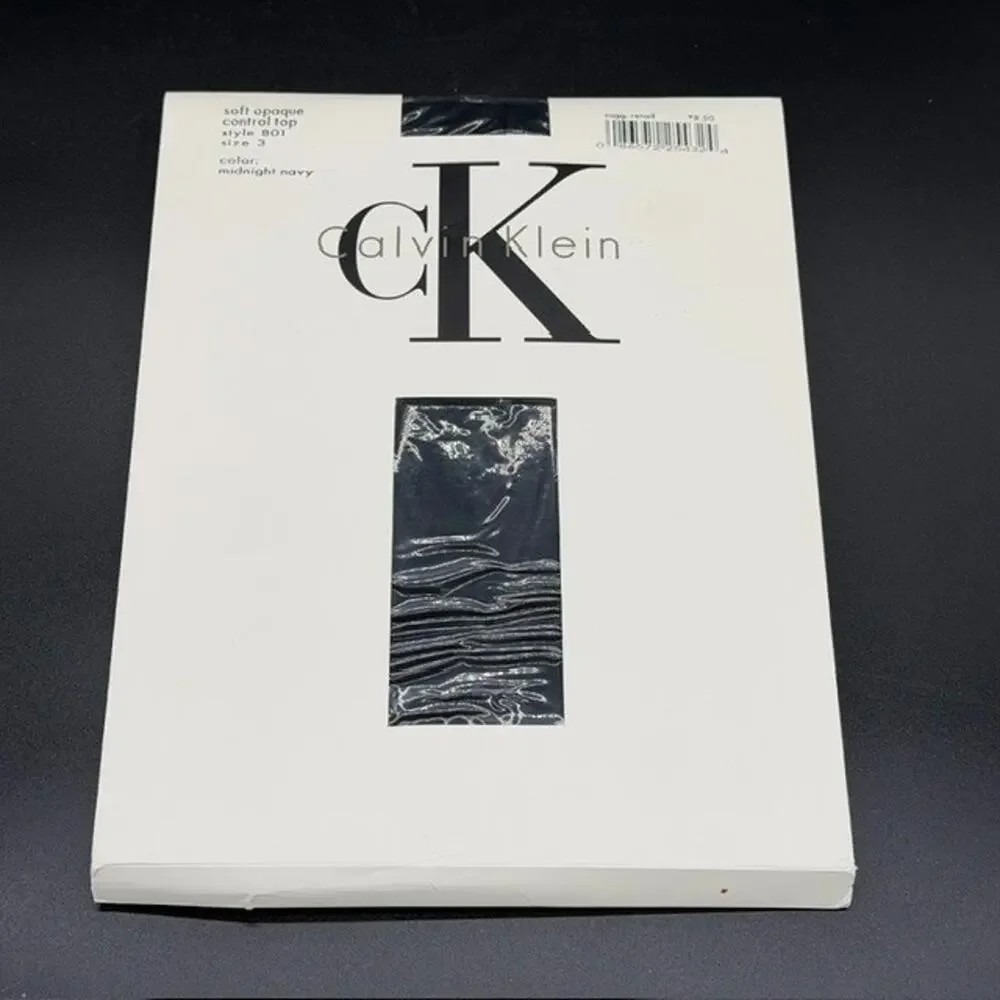 VTG Calvin Klein Pantyhose ~ Style 801: Midnight Navy ~ Size 3